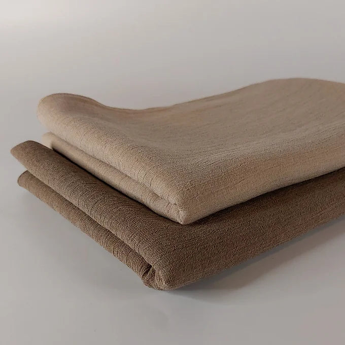 Earthy Tones Ribbed Chiffon
