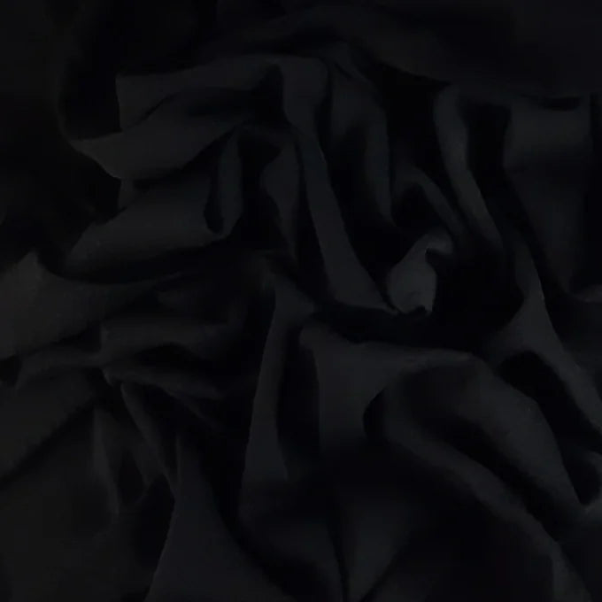 Black Ribbed Chiffon