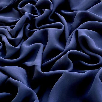 Navy Silk Chiffon