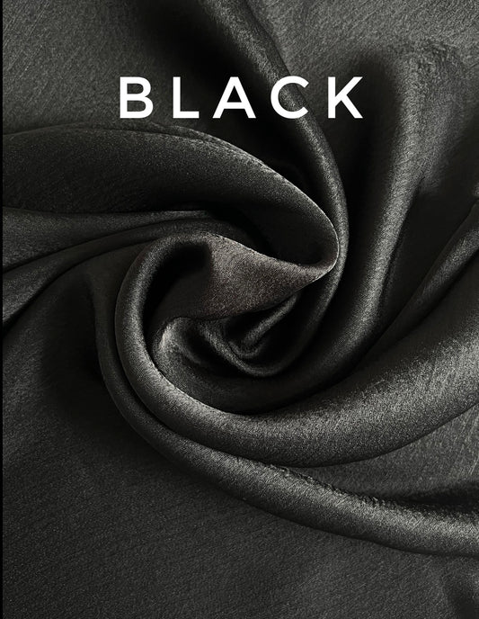 Black Satin Silk
