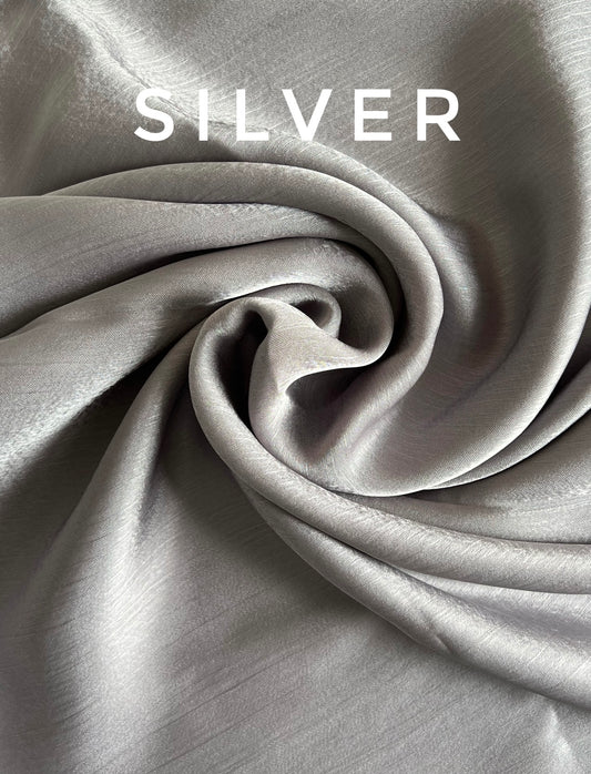 Silver Satin Silk